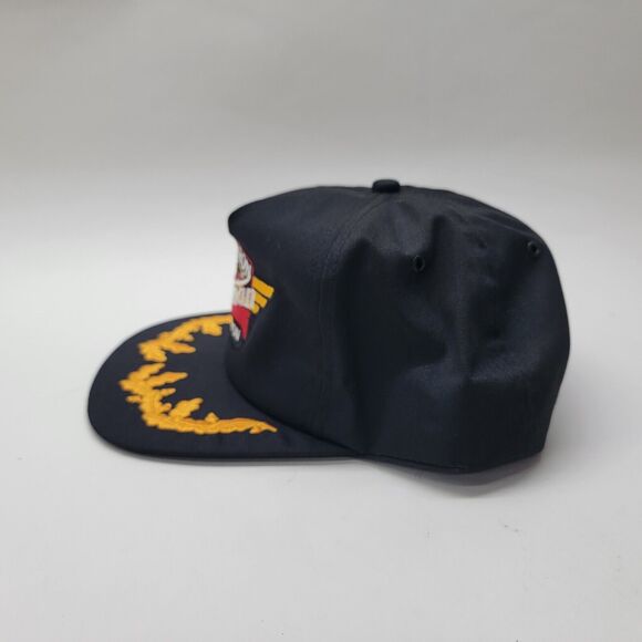 Vintage Red Baron Premiums Stearman Squadron Snapback Hat Flight Team Cap Pizza - Picture 2 of 9